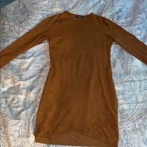 Sued Longsleeve Bodycon Dress